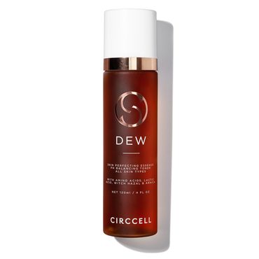 A bottle of Dew facial toner by Circcell