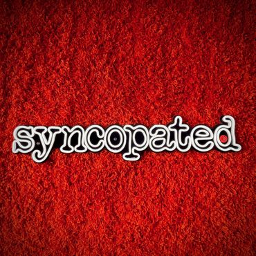 The Syncopated Brewing logo on a red background