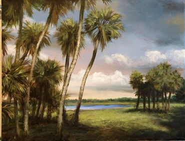 "Myakka Palms" 11" x 14" Acrylic on canvas