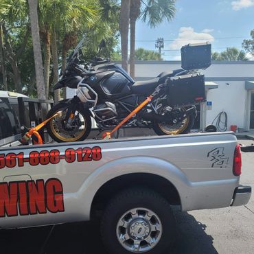 Towing a BMW Motorcycle