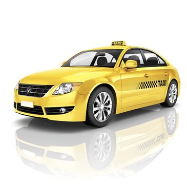 Taxi insurance, yellow sedan auto.