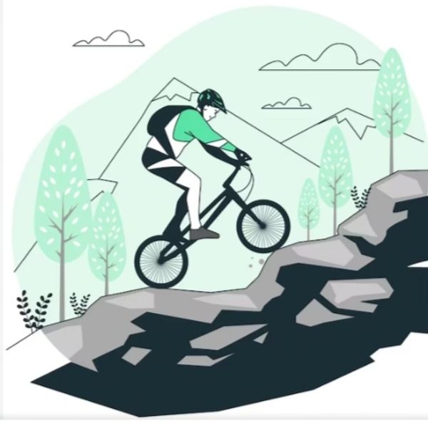 Cartoon mountain biker