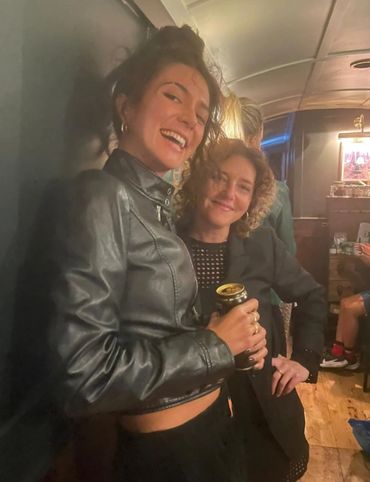 Sexy ladies aboard canal boat London.