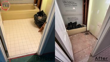 Bathroom Floor Demolition - Lake Zurich, IL