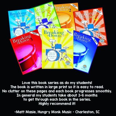 Author Kevin White Breaking It Down Best Beginner Drum Book Series Hungry Monk Music Matt Masie