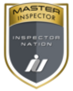 Shield badge with ranks Master, Inspector, and Inspector NANO in gold and silver.
