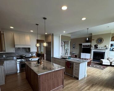 Load-bearing wall removal Mount Pleasant SC: same view after renovation, O'Laughlin Construction