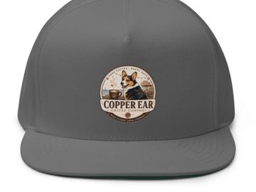 Gray cap with Copper Ear Coffee Roasters logo.