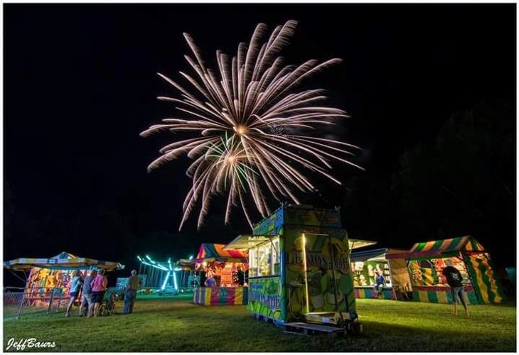 Firework above the carnival