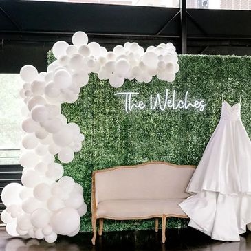 Wedding balloon garland backdrop