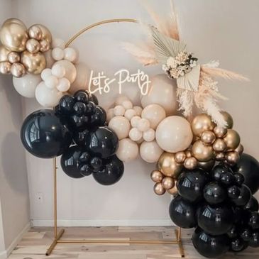 Metal arch balloon garland