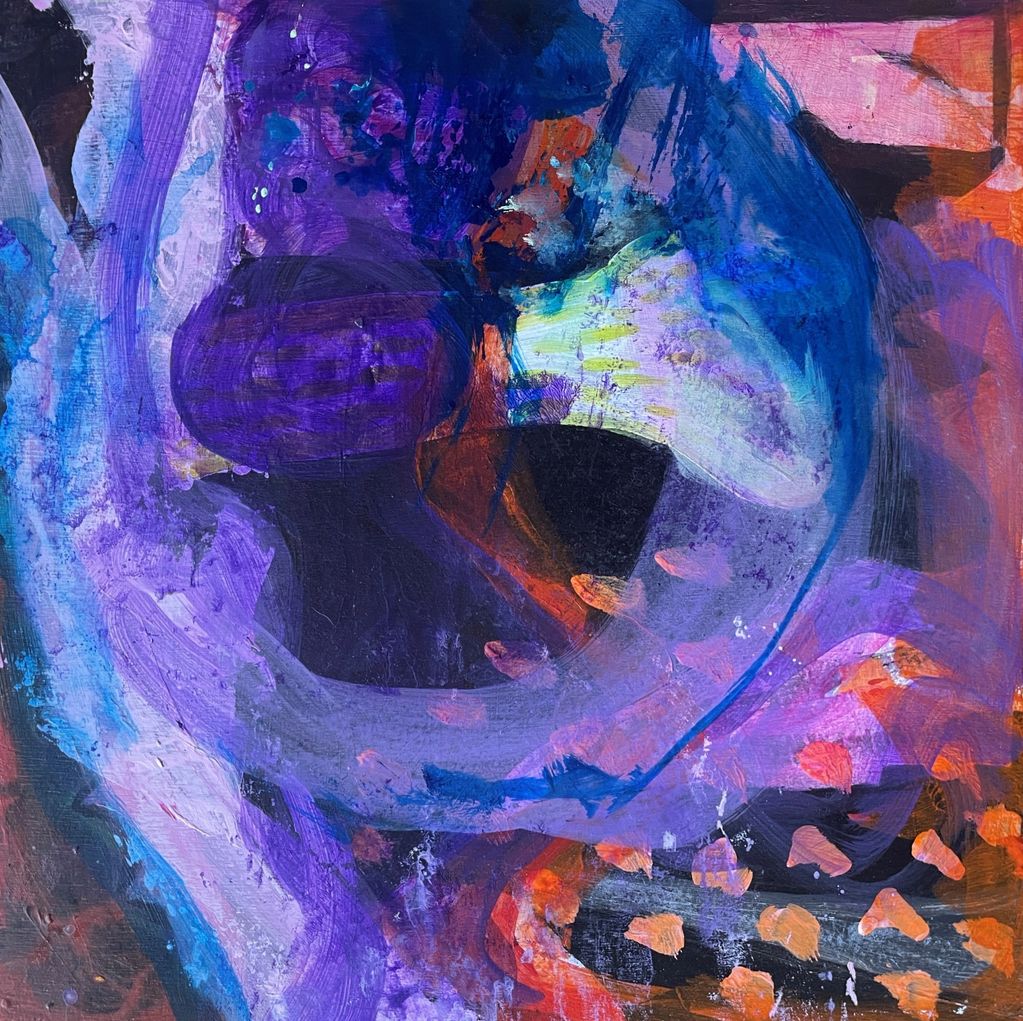 Desert Sea
Mixed media on birch panel 30x30cm
Journey: the Sahara desert's searing atmosphere