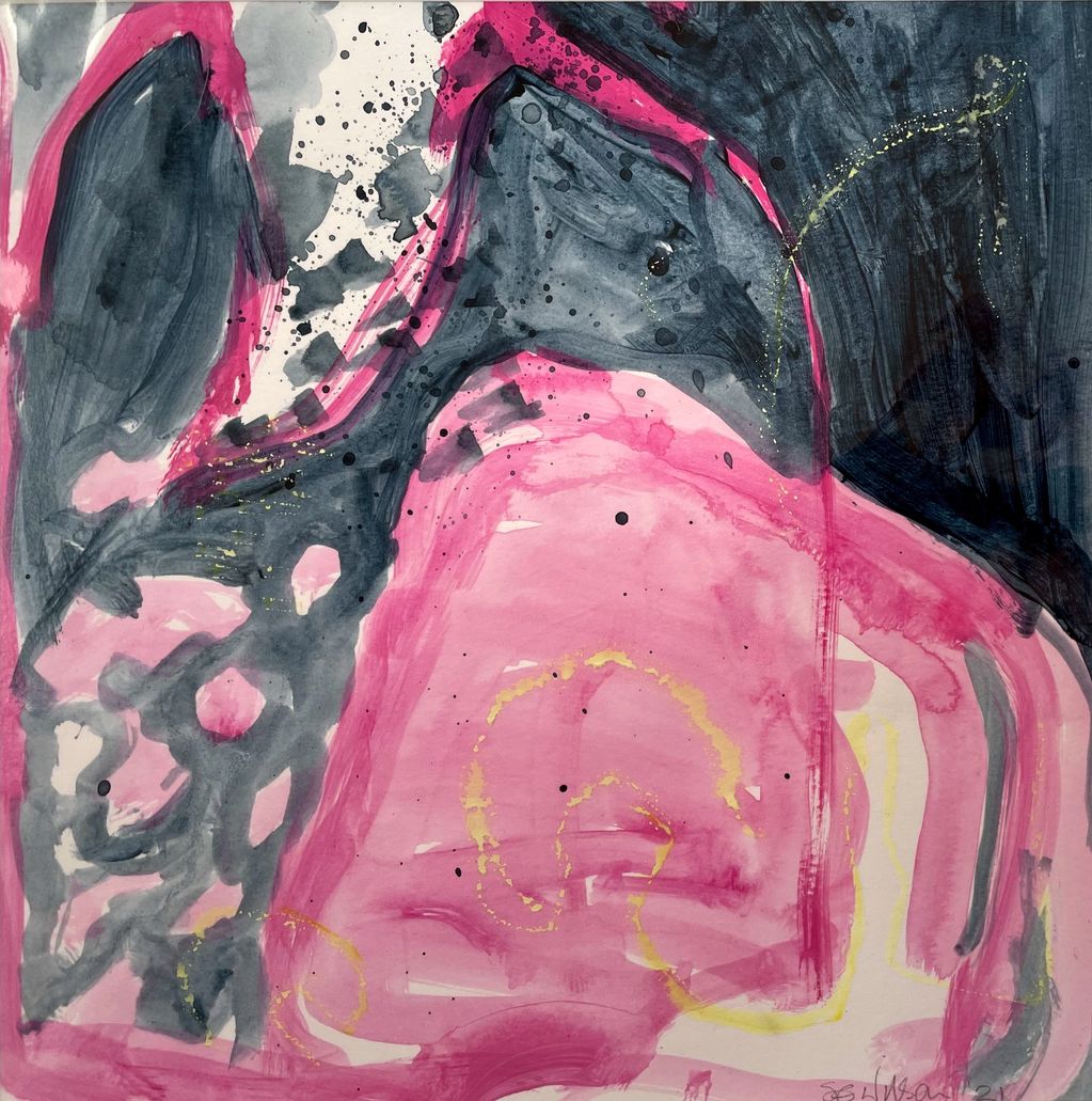 Hiatus
Acrylic on Paper 30x30
Penelope: Considering her thoughts and feelings awaiting Odysseus 