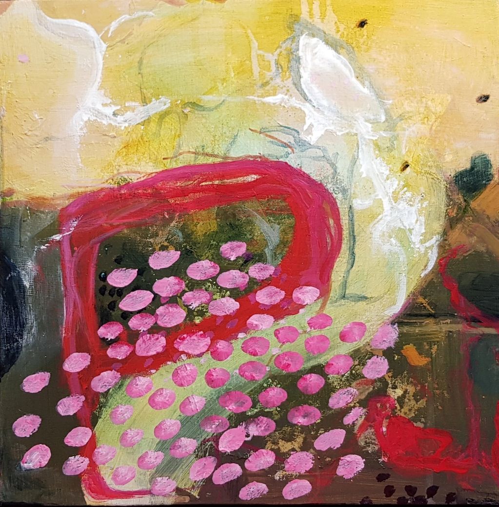 Oakberries#3
Oil on birch panel 30x30cm
The endangered oaks barks were highlighted by red berries