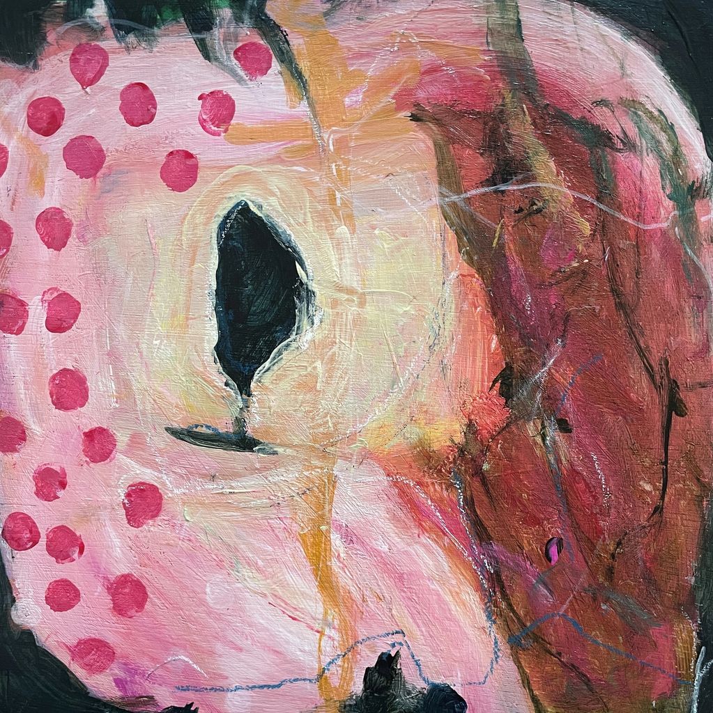 Scorched Earth 
mixed media on birch panel 30x30cm
Journey: the Sahara desert's searing atmosphere