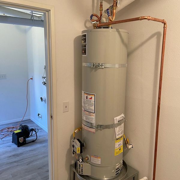 New water heater in garage