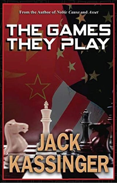 Book cover for 'The Games They Play' by Jack Kassinger with chess pieces and stars.