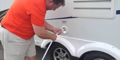 Rv rental camping Set up