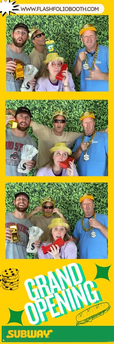 Subway Grand Opening 2x6 photo booth strip - FlashFolio Booth corporate event in OC.