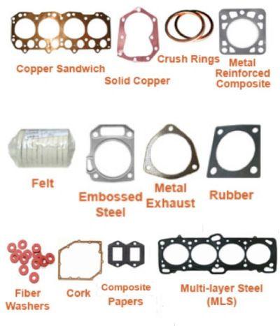 Available gasket materials from gasketstogo.com