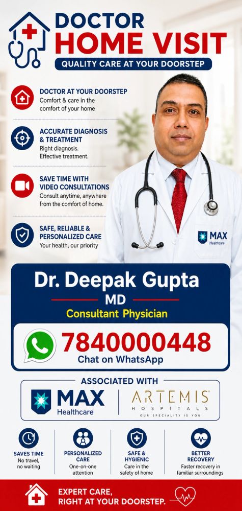 Dr Home Visist Dr Deepak Gupta MD 7840000448