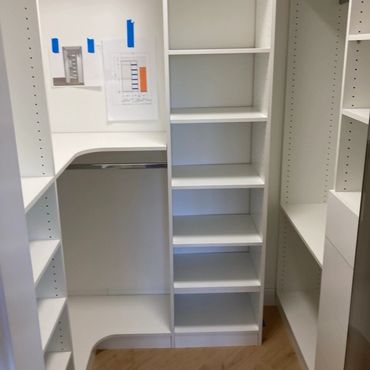 Custom made closets.