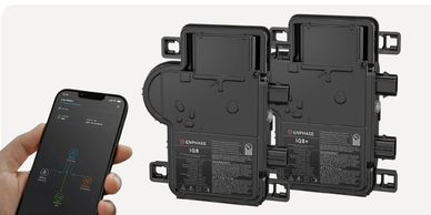 Smart controlled high quality Enphase microinverters with user control on easy smartphone app