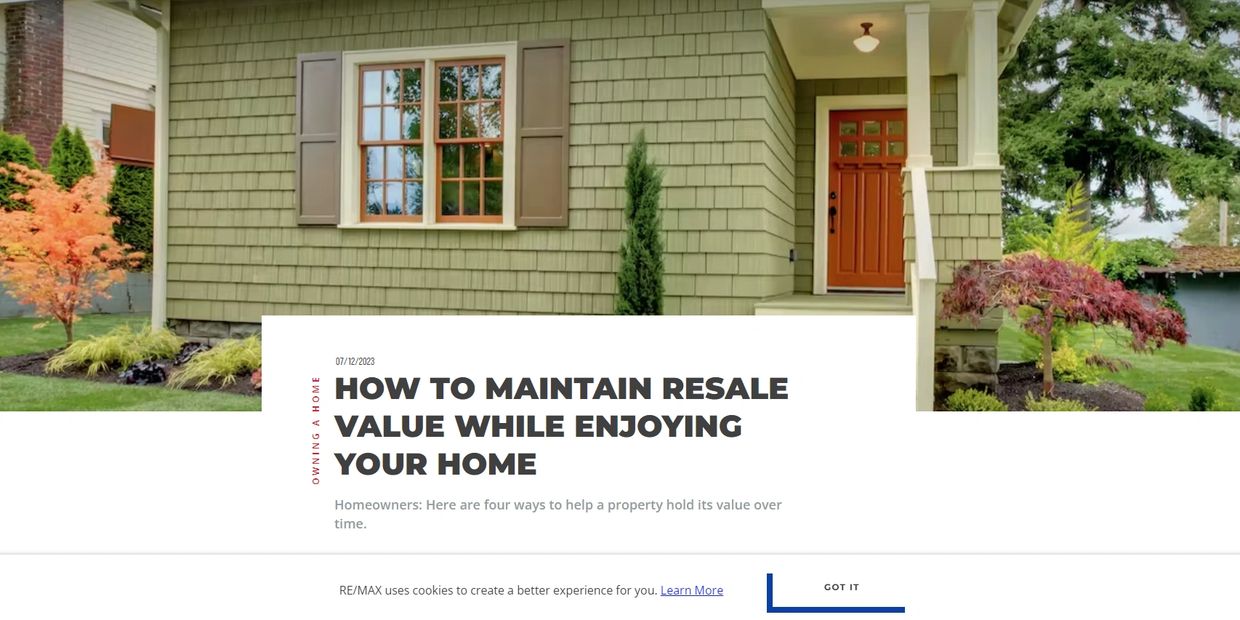 How to maintain resale value