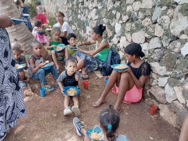 feeding the children