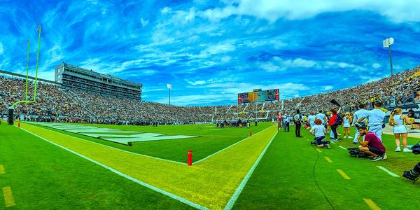 Photo of UCF Bounce House / Spectrum Stadium from corner of end zone