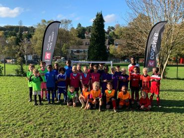 Football coaching holiday camp group photo