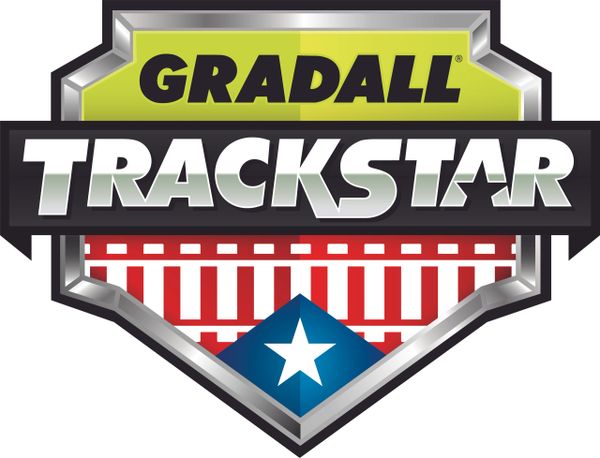 Logo of Gradall Trackstar with bold text and star emblem.