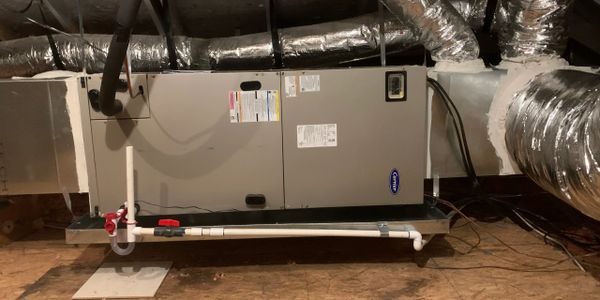 Brand new installed air handler and furnace.