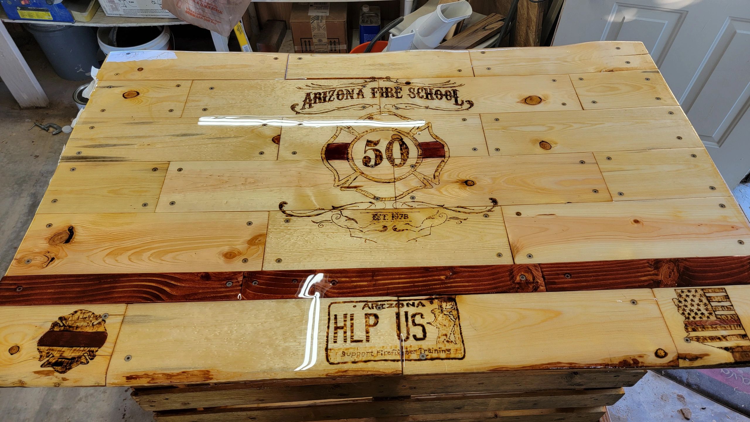 Arizona Fire Academy custom 4' bar went for $1,300 at auction. What can we make for you?