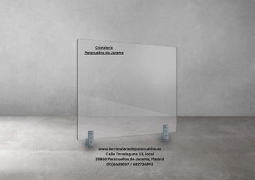 Pantalla prevención contagios, ideal separación de oficinas, bares y mostradores.