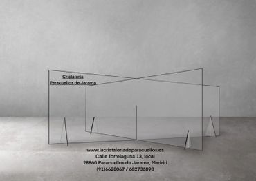 Mampara prevención contagios, ideal para separación de mesas de oficinas.