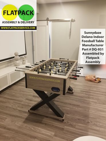 Foosball Table Assembly Service in Washington DC • 301 971-7219 • Flatpack Assembly Services 