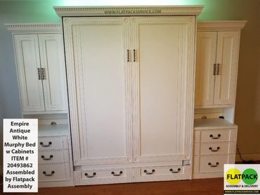 Empire Antique White Murphy Bed w Cabinets ITEM # 20493862