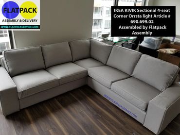 IKEA KIVIK Sectional 4-seat 
Article # 690.699.02
Social Distancing & Contactless Furniture  Service