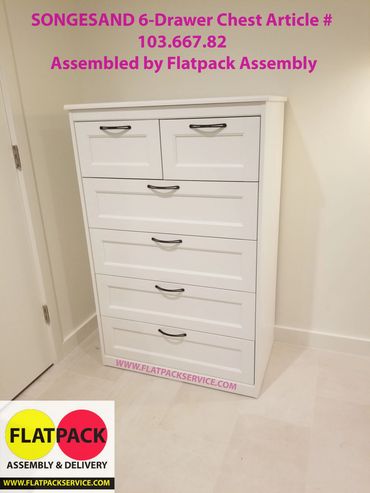 IKEA SONGESAND 6 drawer Article # 103.667.82 300 IKEA In-home Assembly service in Washington DC