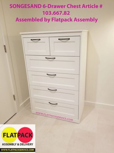 IKEA SONGESAND 6-drawer chest Article # 103.667.82  10 Best Furniture Assembly in Arlington, VA