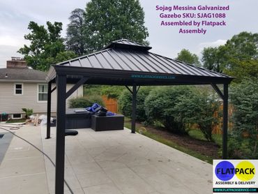 Sojag Messina Galvanized Steel Roof Sun Shelter Item # 959863
Gazebo Assembly Installation Service B
