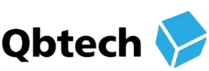Logo featuring the word 'Qbtech' and a blue cube.