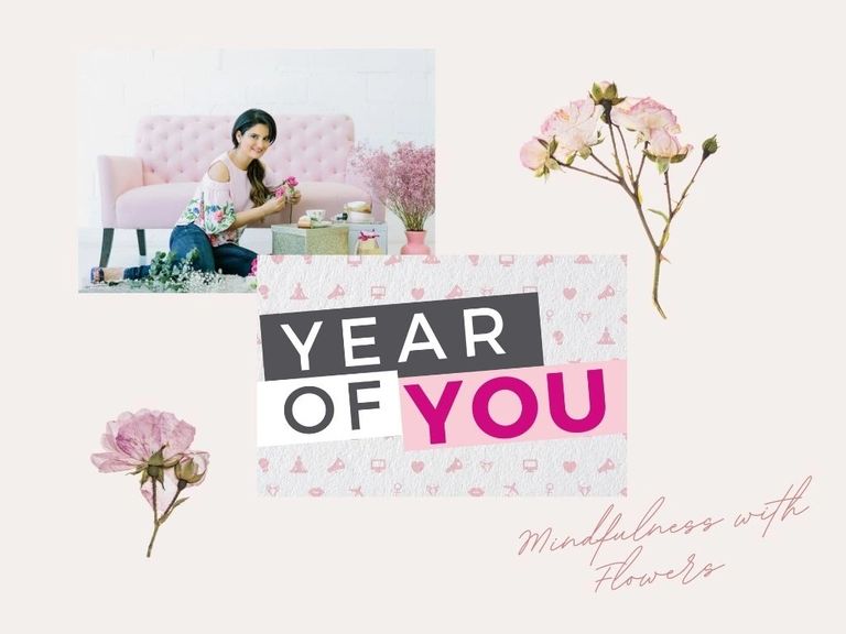 Mindfulness with flowers workshop online with Tish Tash 'Year of you'