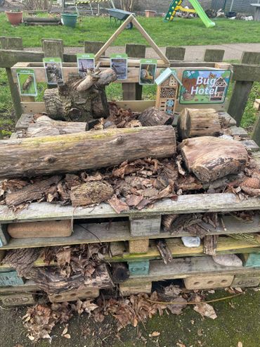 Our Bug Hotel at Wormley Preschool