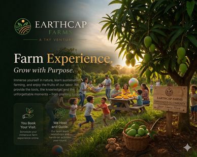 Families enjoying an immersive farm experience surrounded by nature and fresh produce.
