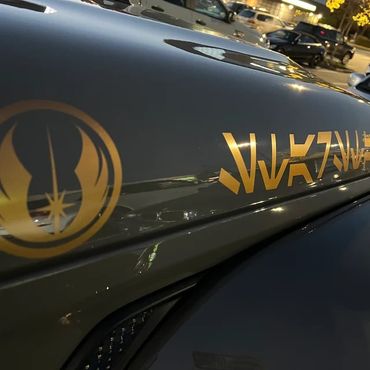 Aurebesh language vinyl decal