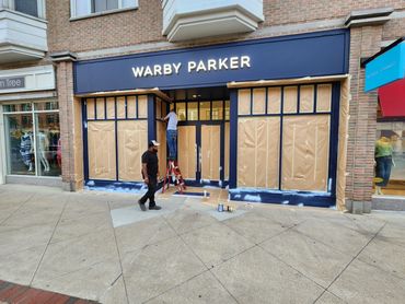 Storefront Electrostatic Painting Refinishing Metal Refinishing