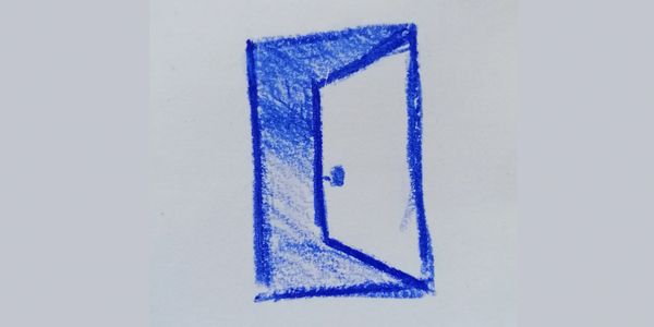 Loving Kindness logo - a door opening into the unknown