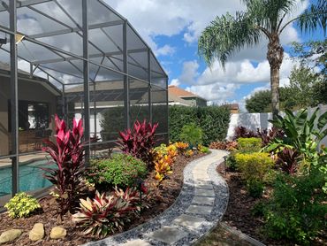 Beautiful Walkway with Pathlights
